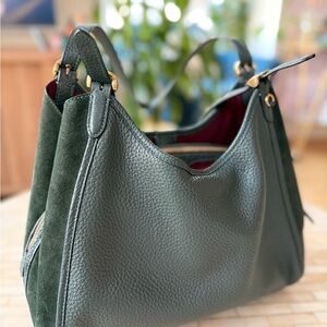 Coach Forest Green Leather Shoulder Bag